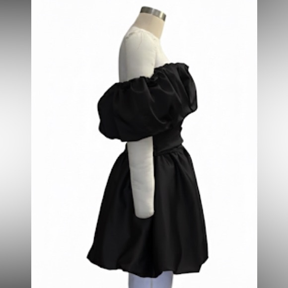 Jonathan Simkhai Satin Mini bubble dress size 4 in black